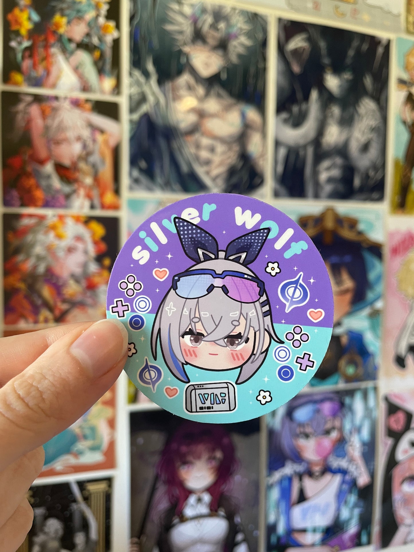 Silver Wolf Vinyl Sticker