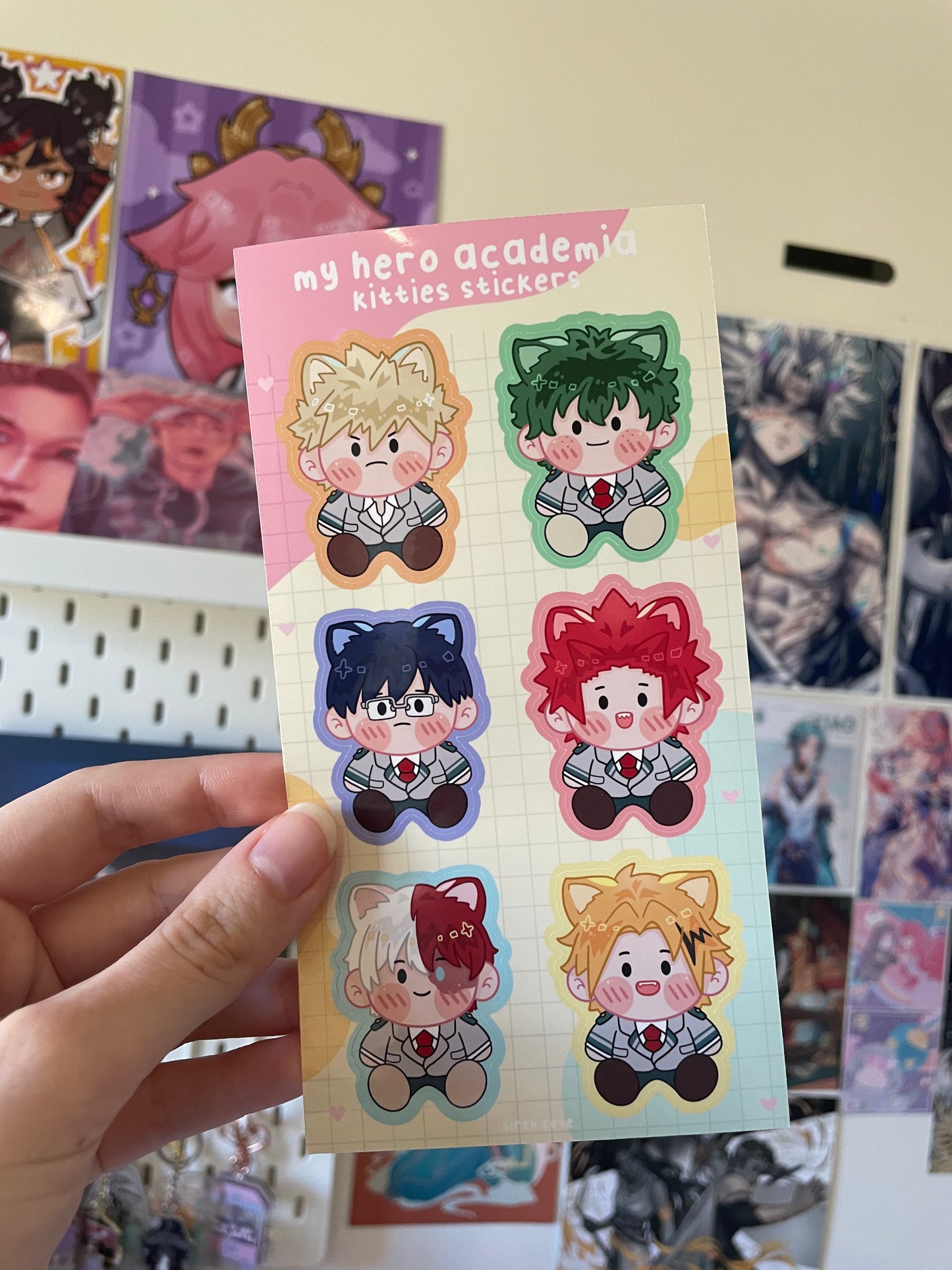MHA Kitties Sticker Sheet