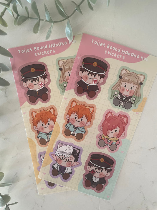 Toilet Bound Hanako-Kun Kitties Sticker Sheet