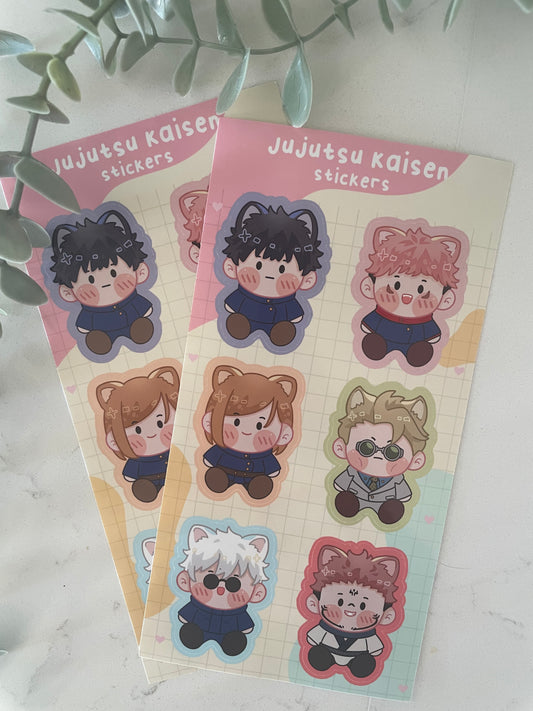 Jujutsu Kaisen Kitties Sticker Sheet
