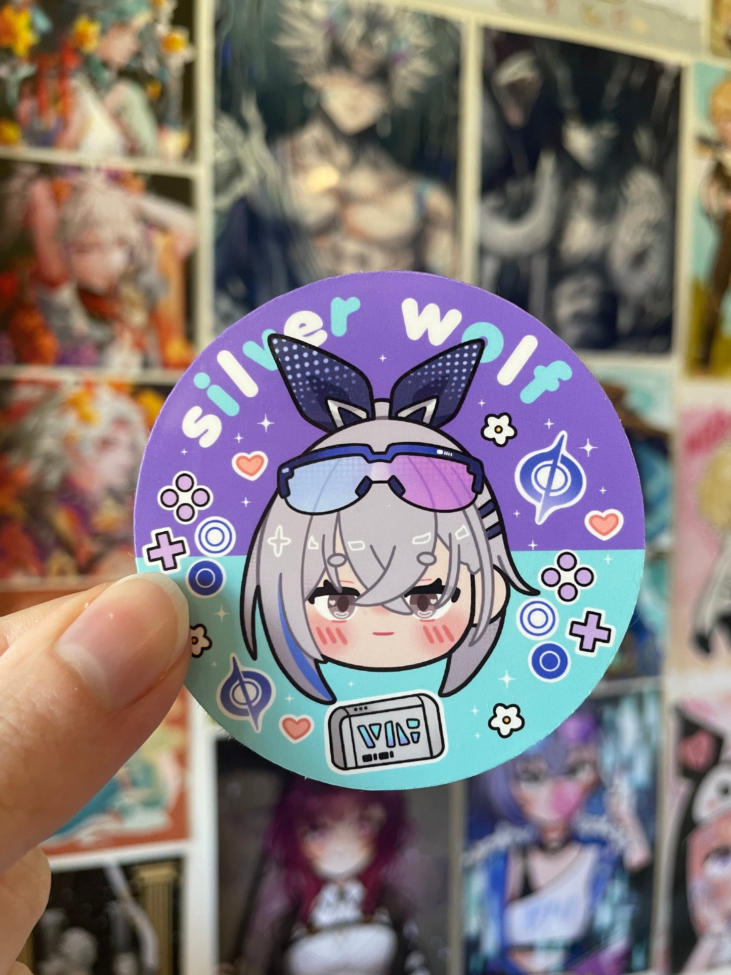 Silver Wolf Vinyl Sticker