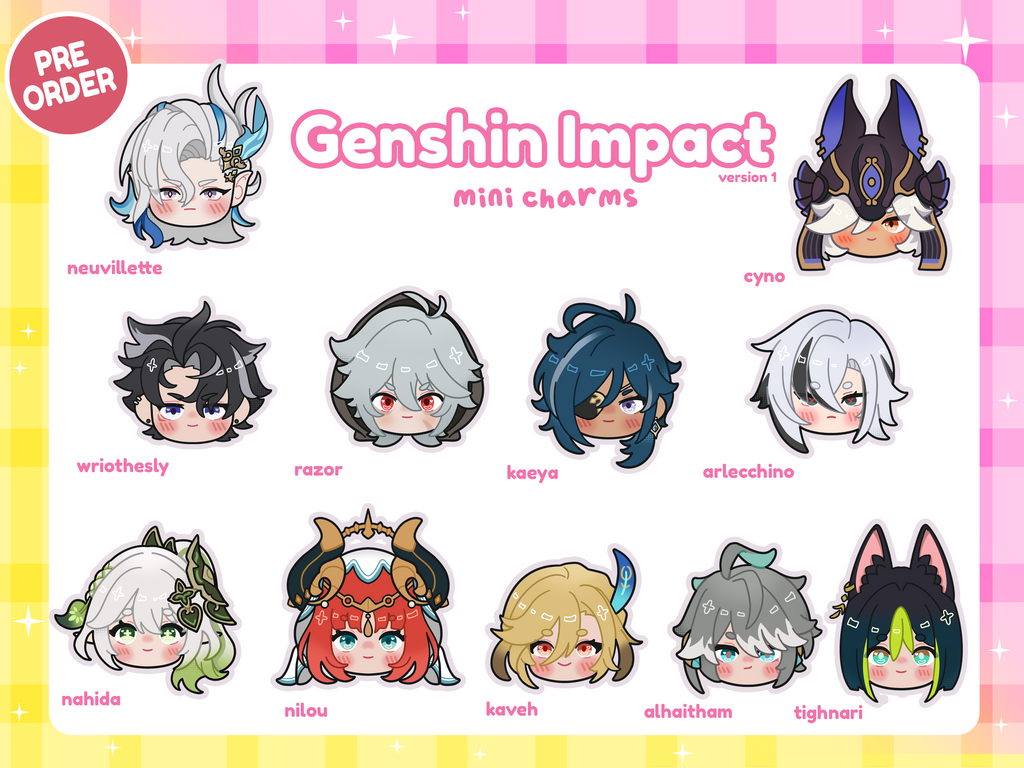 Genshin Impact Mini Charms PREORDER