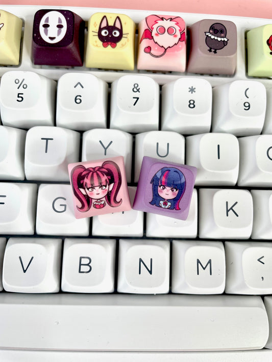 Draculaura and Twilight Keycaps