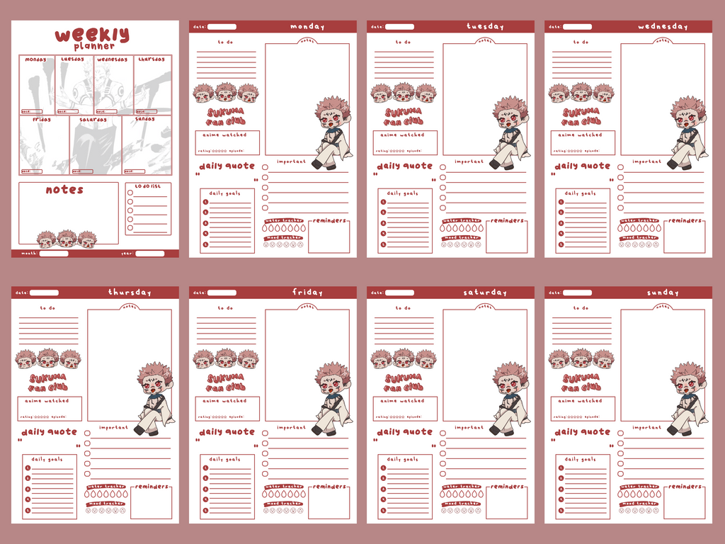Anime Life Planner Notion Template – Wethenotion