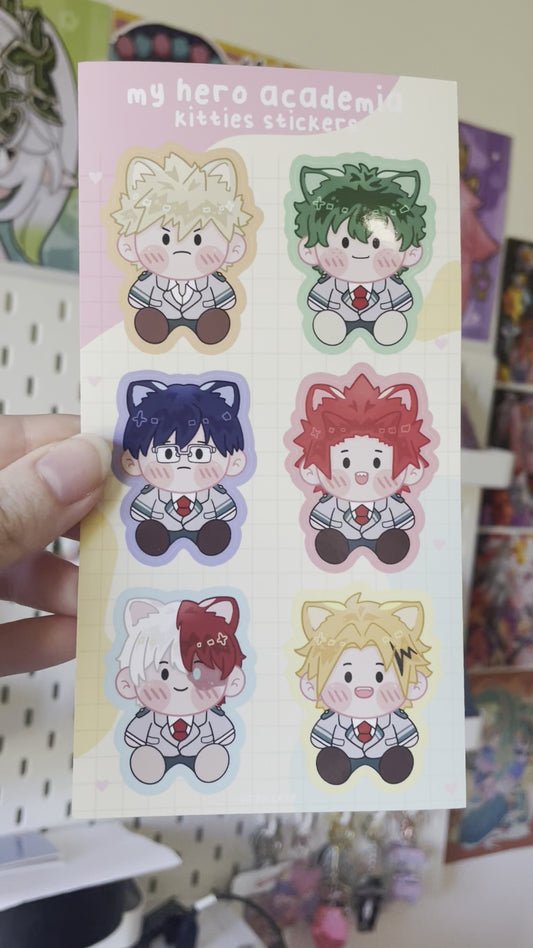 MHA Kitties Sticker Sheet