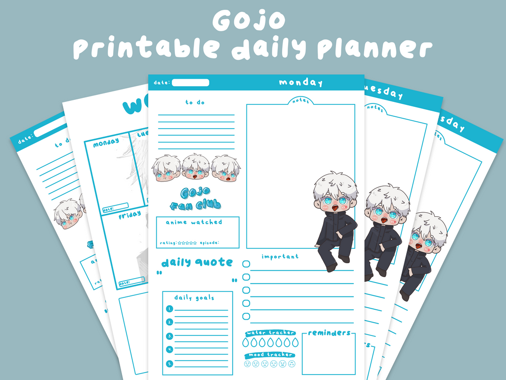 Gojo Printable Planner
