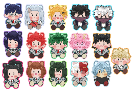 MHA Kitties Vinyl Stickers