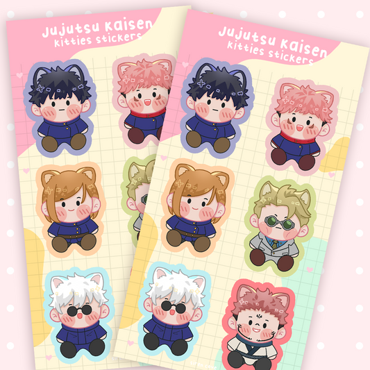 Jujutsu Kaisen Kitties Sticker Sheet