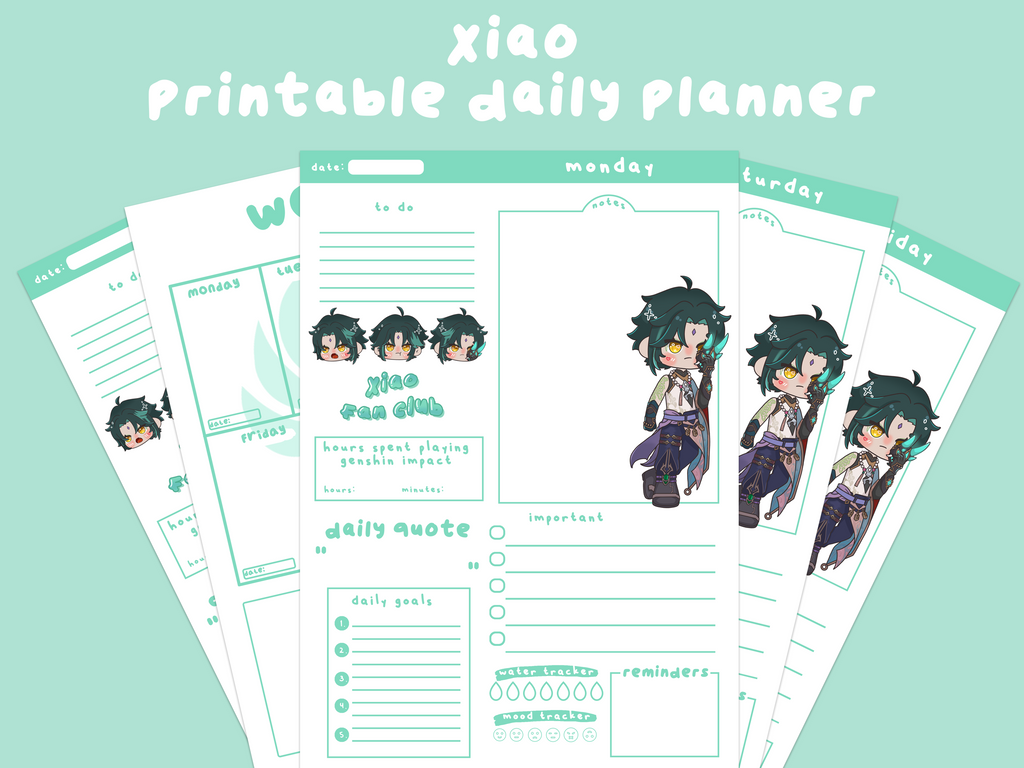 Xiao Printable Planner