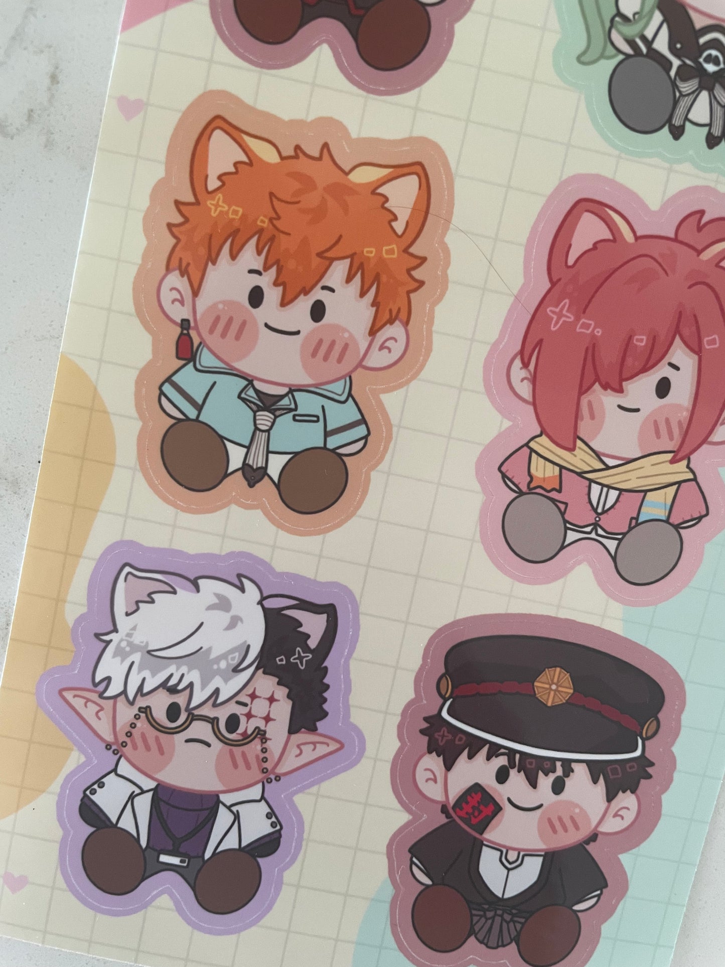 Toilet Bound Hanako-Kun Kitties Sticker Sheet