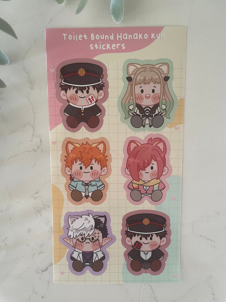 Toilet Bound Hanako-Kun Kitties Sticker Sheet