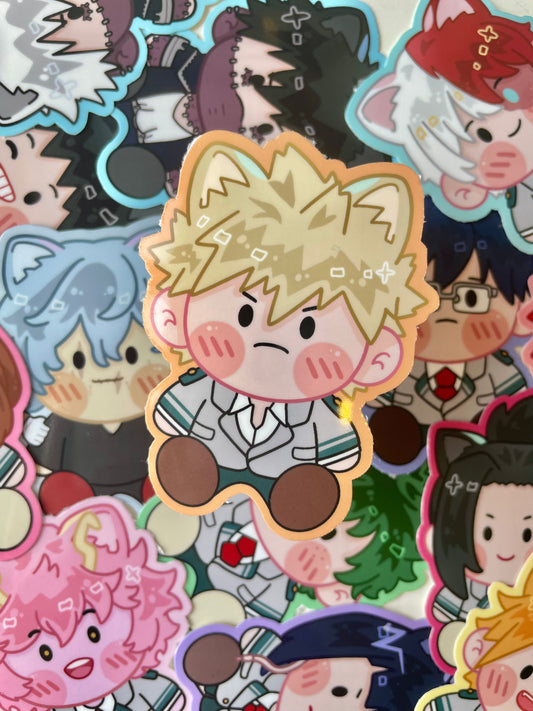 MHA Kitties Vinyl Stickers