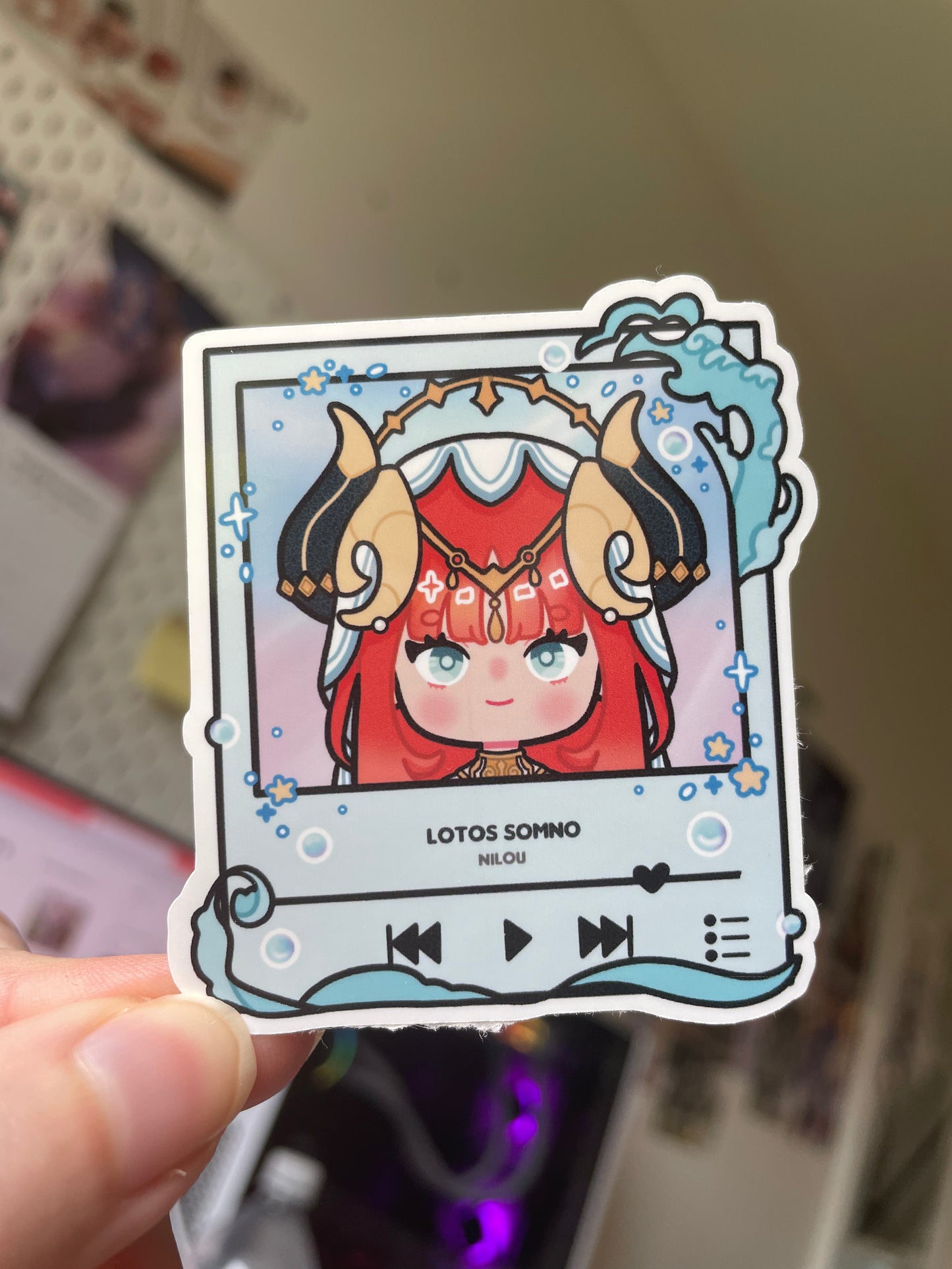 Genshin Playlist Polaroid Sticker