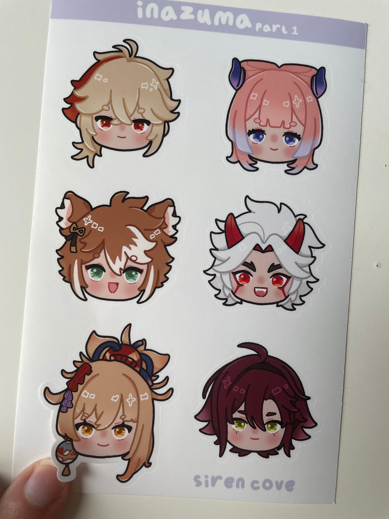 Inazuma Character sheet pt1 Stickers