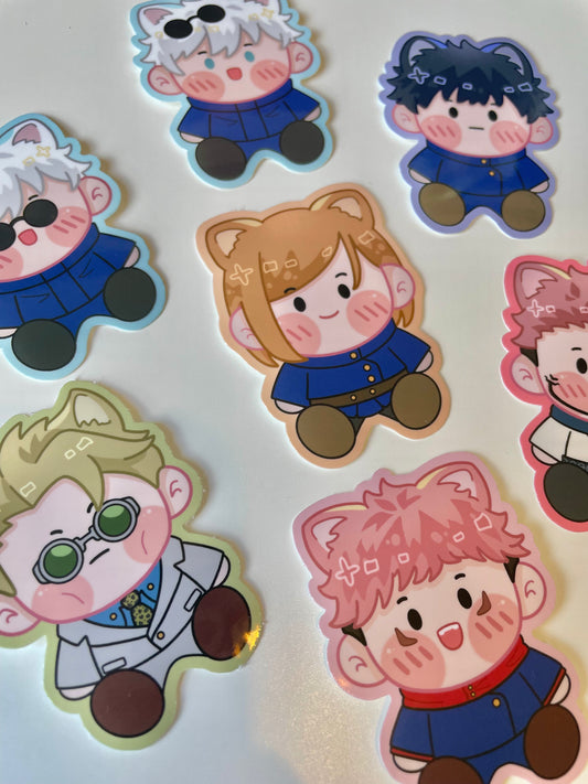 JJK Kitties Vinyl Stickers