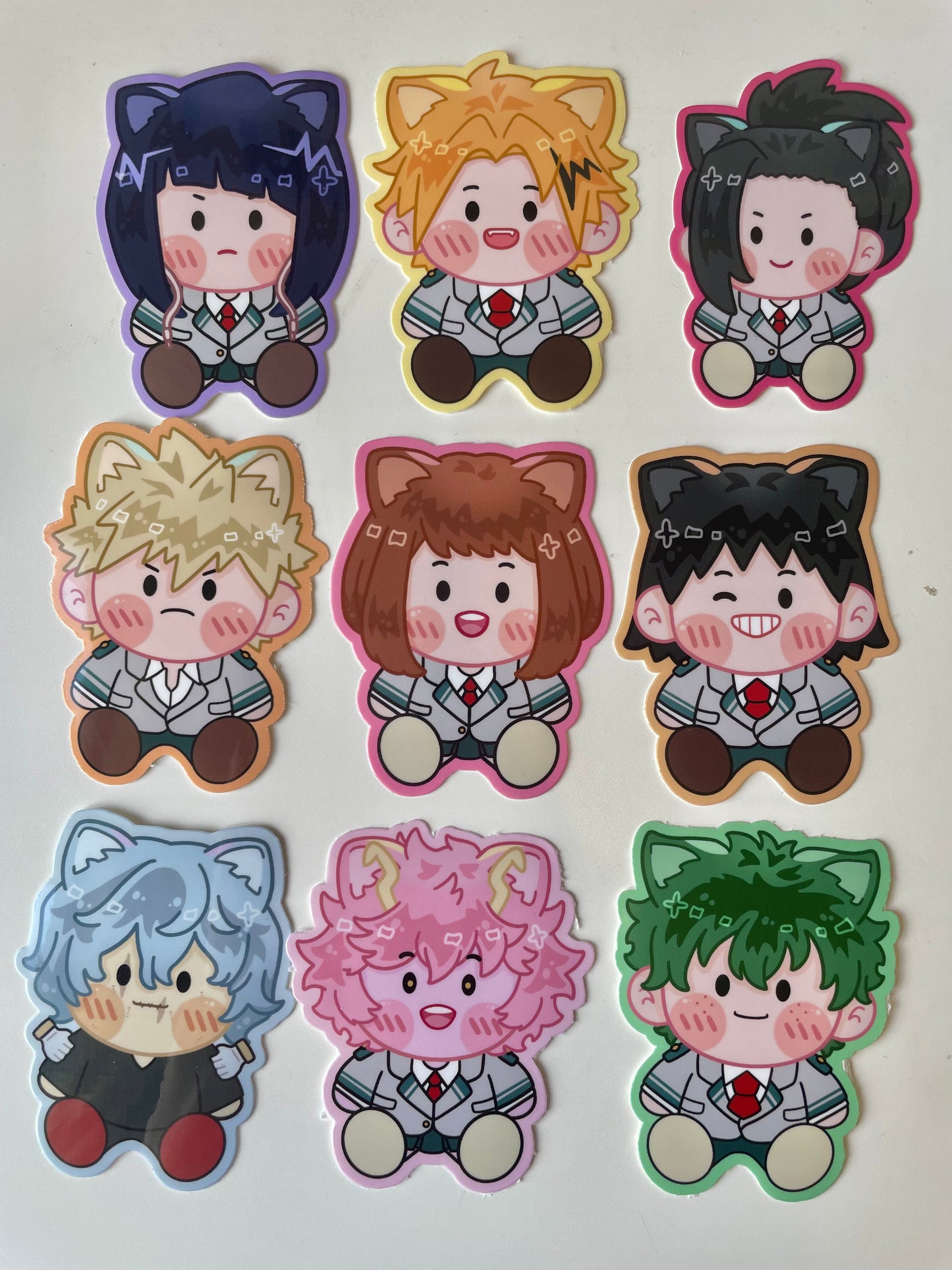 MHA Kitties Vinyl Stickers