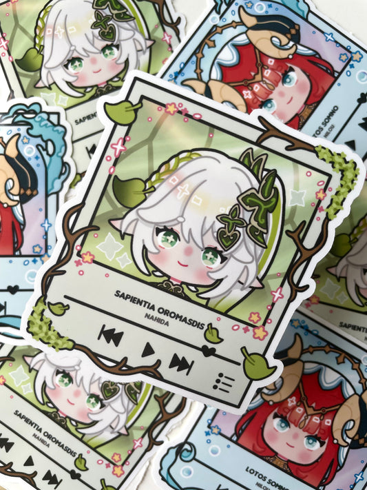 Genshin Playlist Polaroid Sticker