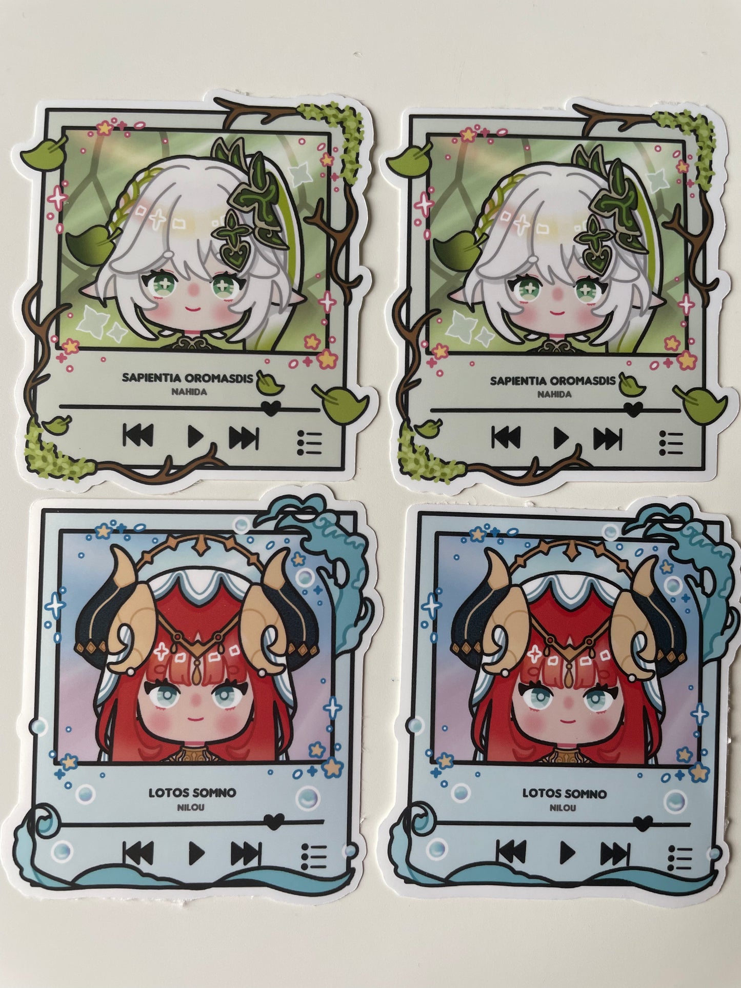 Genshin Playlist Polaroid Sticker