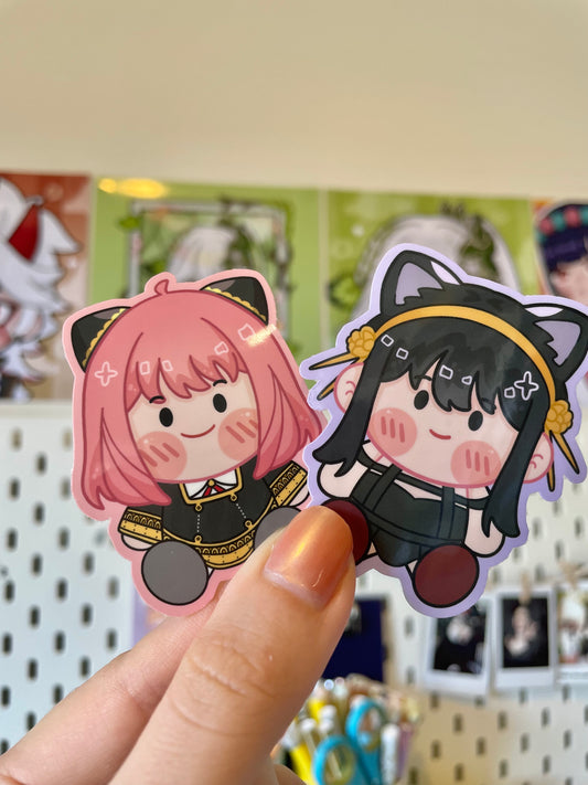 Spy Kitties Vinyl Stickers