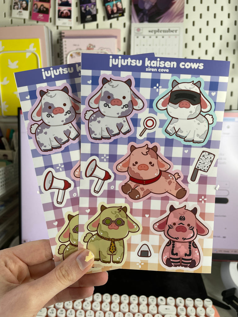 Jujutsu Kaisen Cows Sticker Sheet