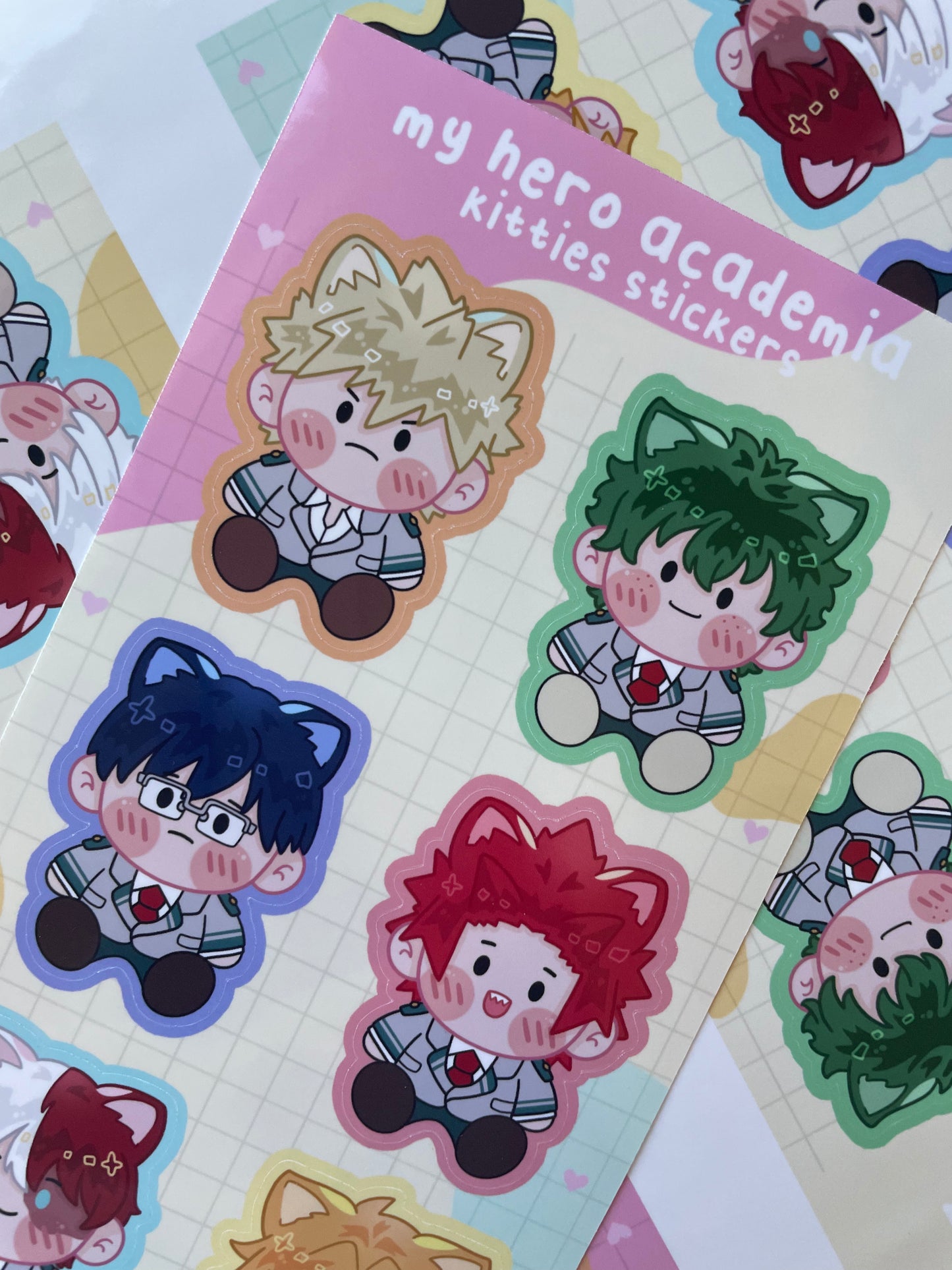 MHA Kitties Sticker Sheet