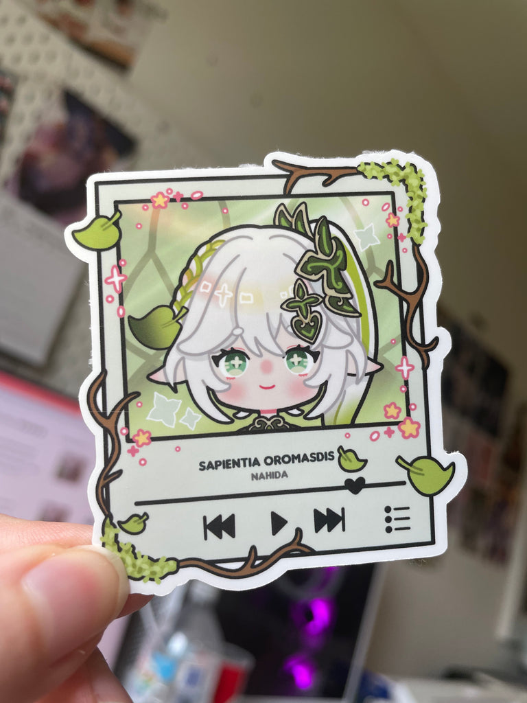 Genshin Playlist Polaroid Sticker